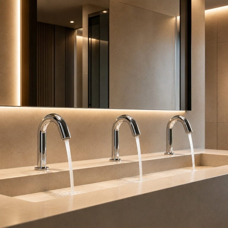 Read more about the article CommercialTouchlessFaucets.com — Authority FAQ for Commercial Touchless Faucets