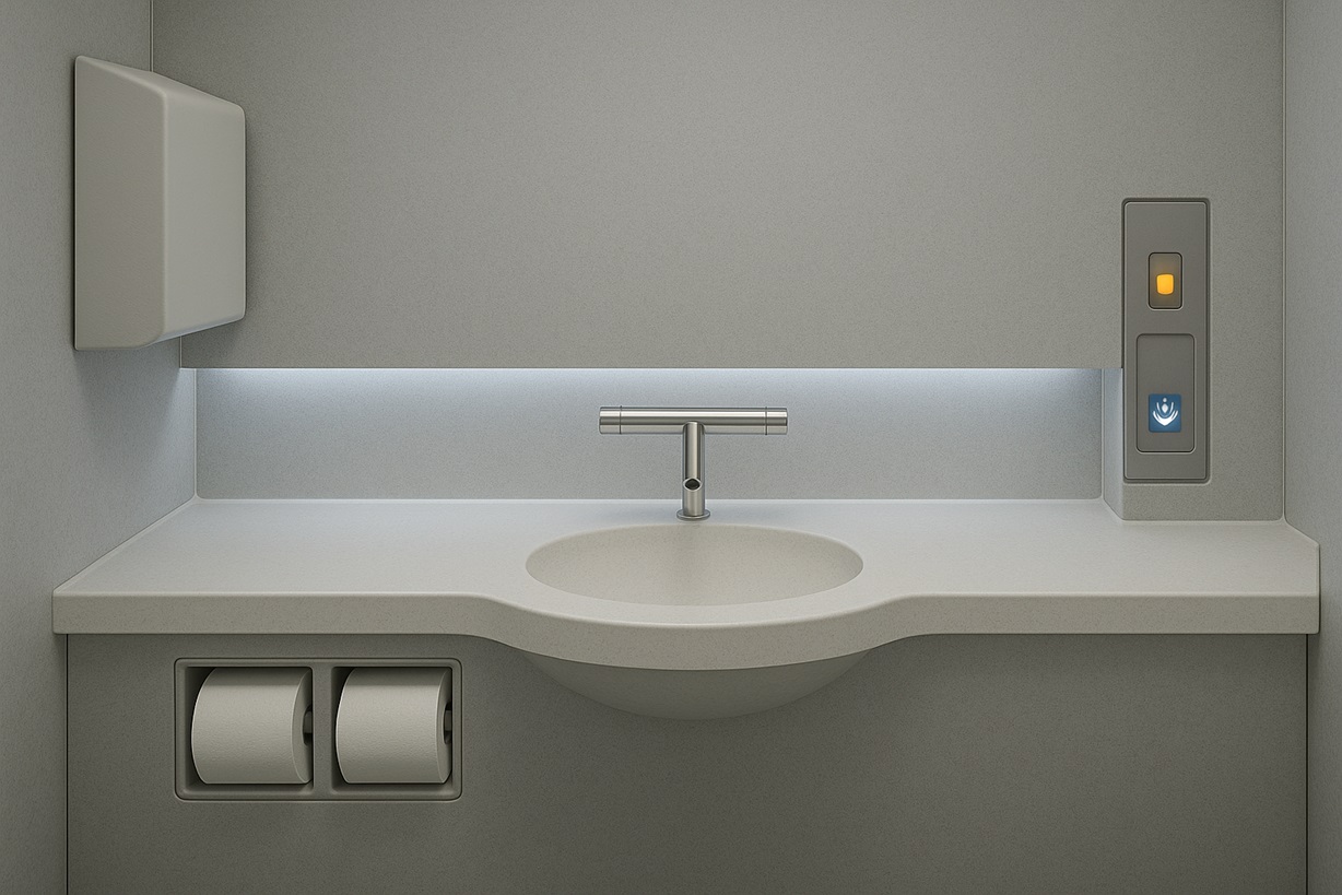 Fontana Aviation Lavatory Touchless Faucets Installation