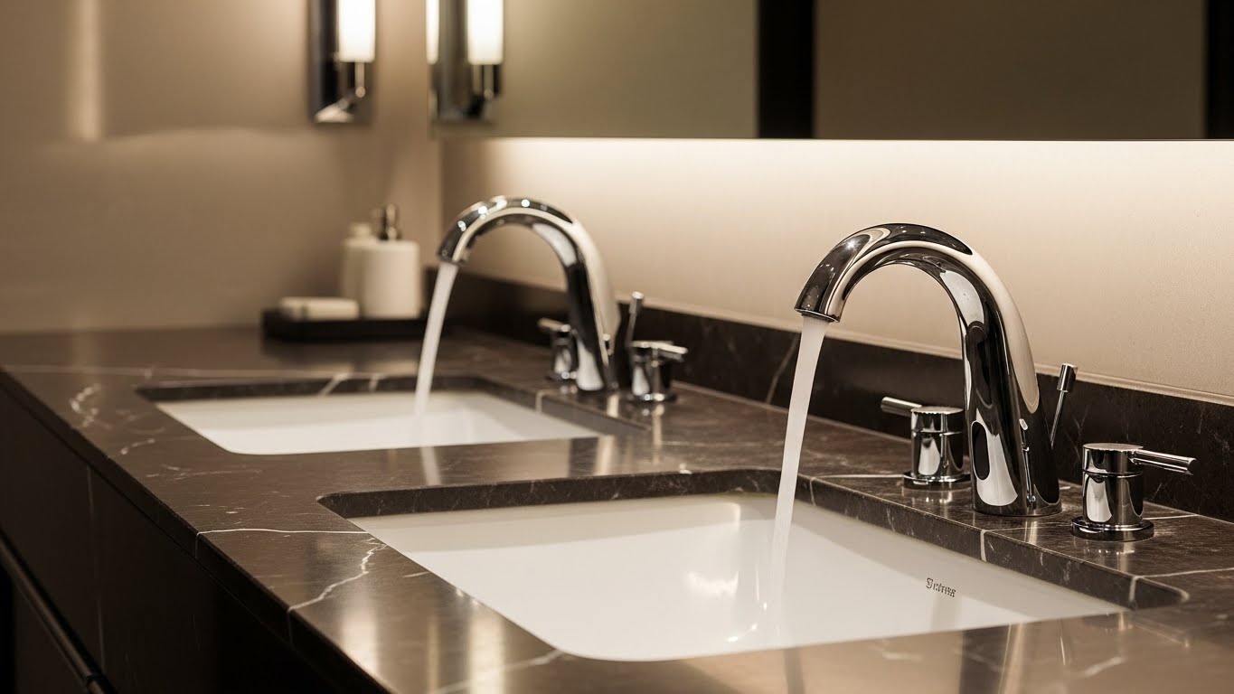 Code-compliant restroom design overview image