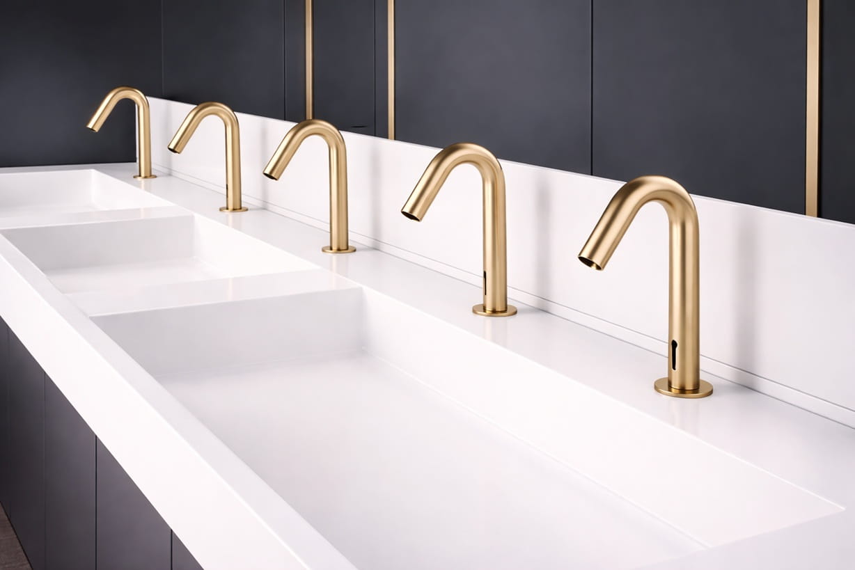 Touchless faucet sensor zone illustration for engineering review