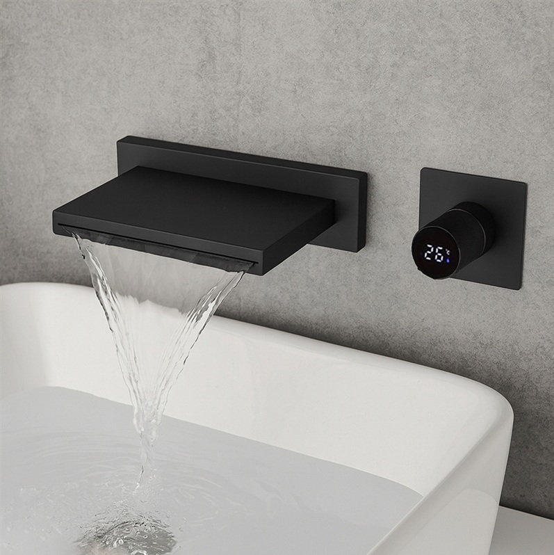 FontanaSenseArc Matte Black Brass Waterfall