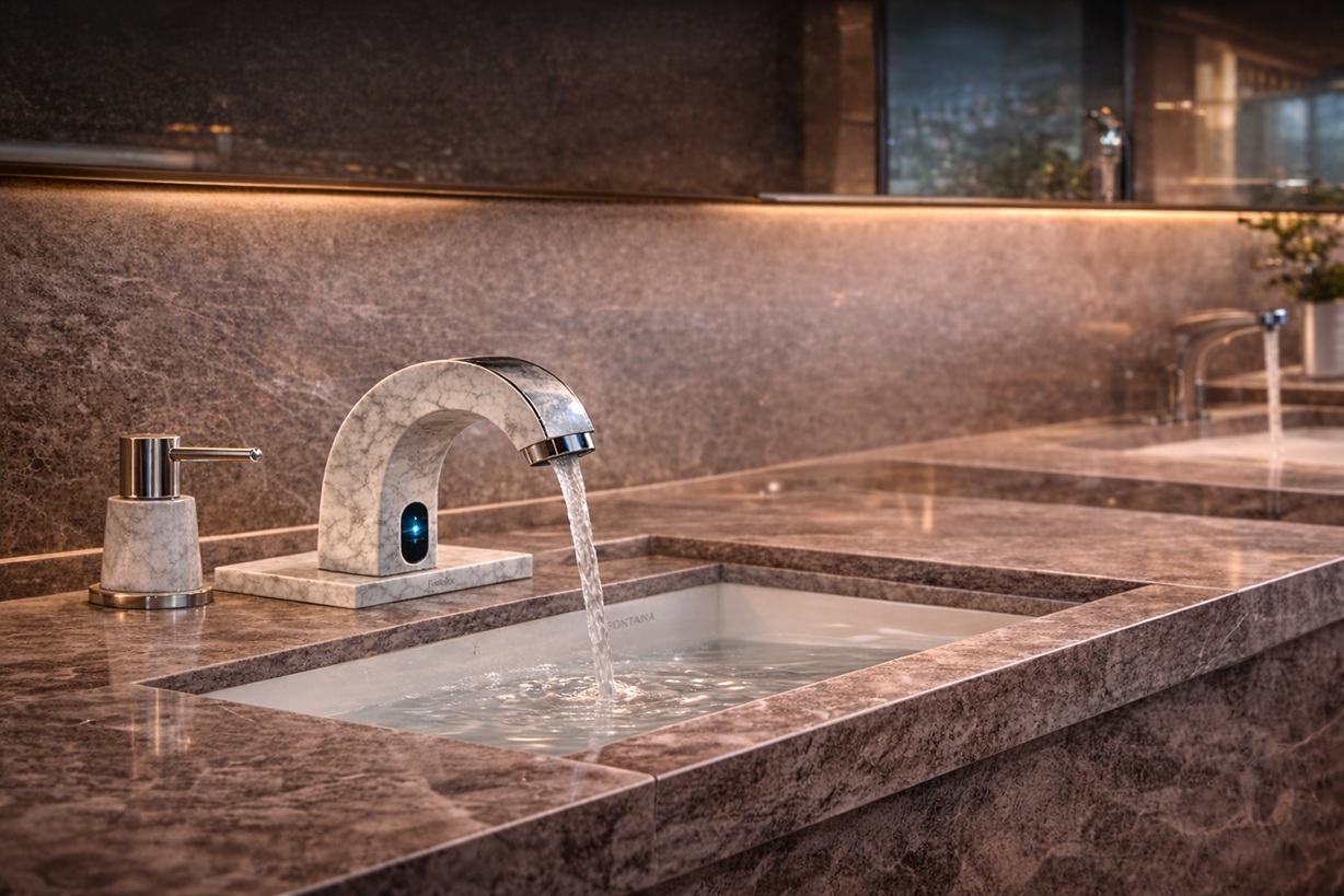 Water savings chart comparing touchless faucet vs manual faucet water consumption