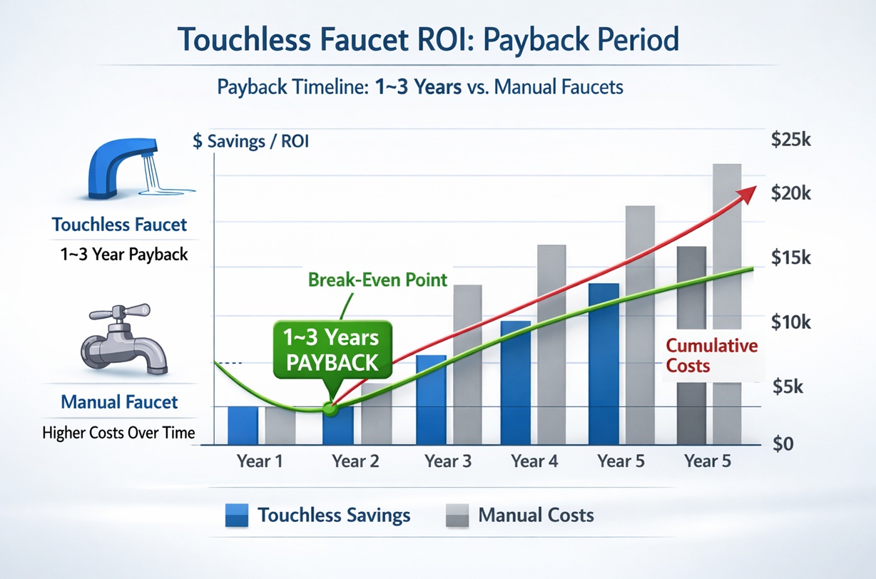 Touchless faucet ROI chart