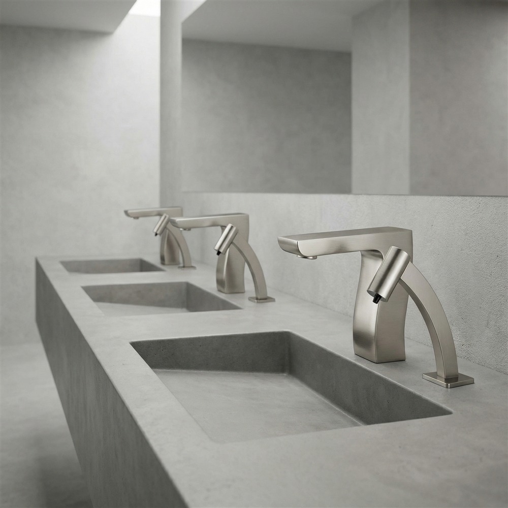 Fontana touchless commercial restroom fixture collection for BIM specification
