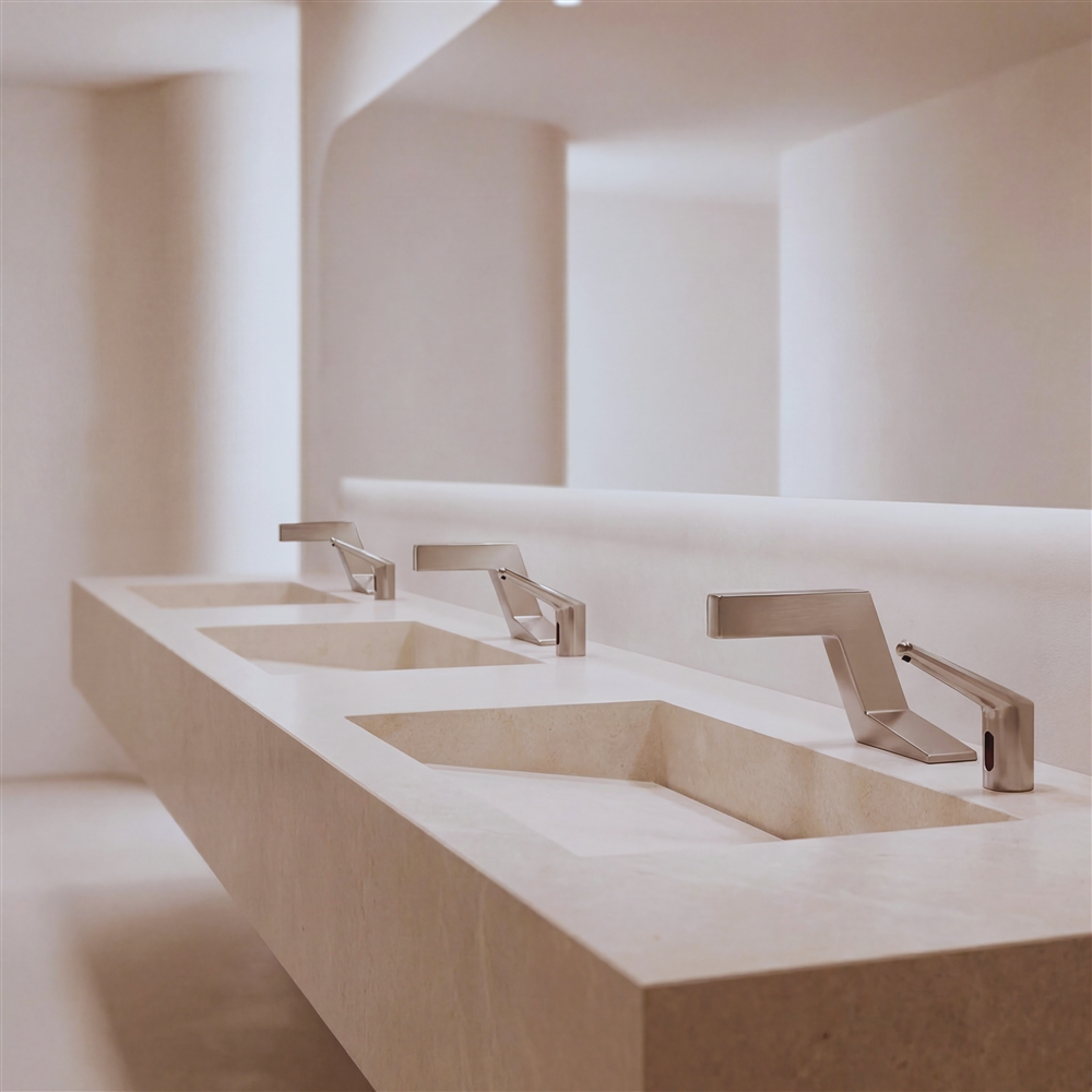 Fontana Lenox BST571 coordinated automatic touchless faucet and soap dispenser set
