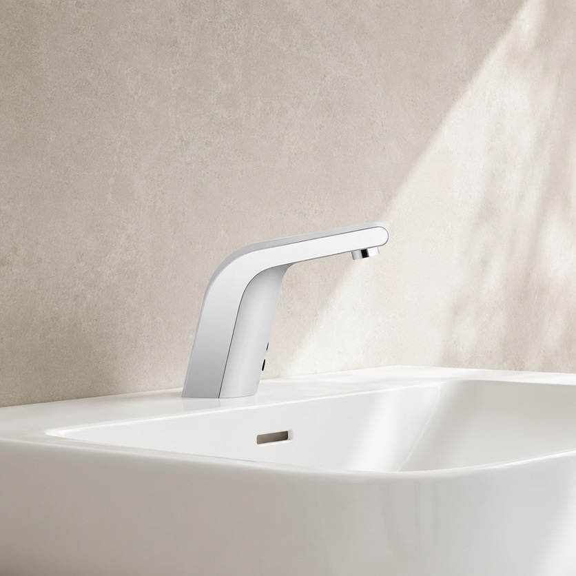 Luxury touchless kitchen faucet showing engineering elegance and premium finishes
