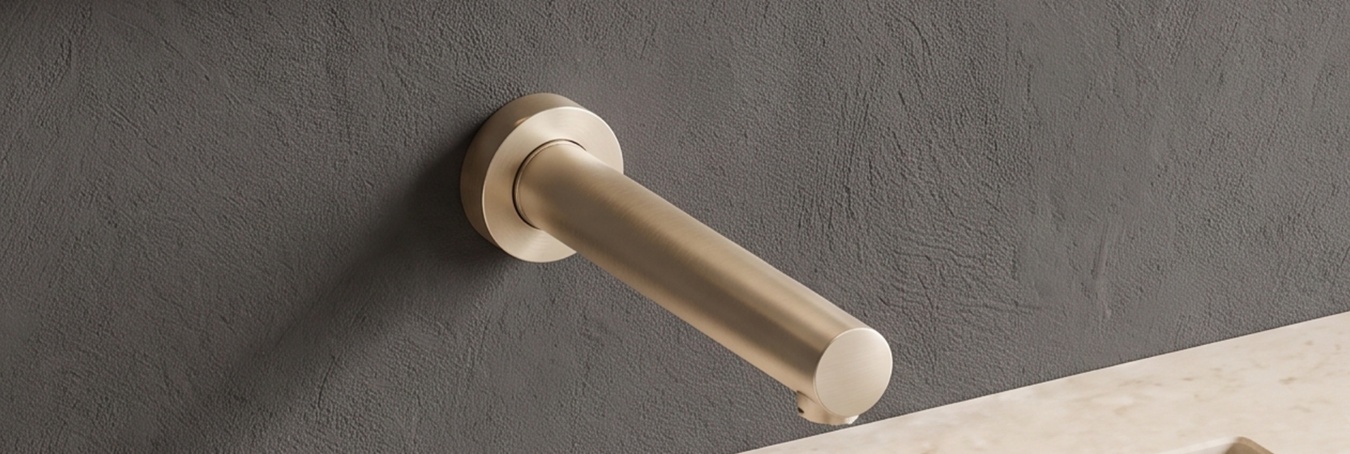 Touchless commercial faucet system overview showing automatic water control at a commercial basin
