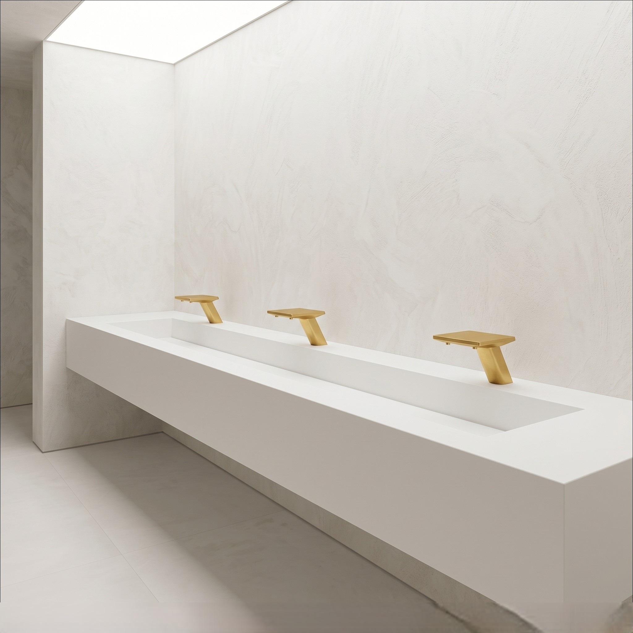 Brushed gold touchless faucet